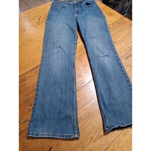 WRANGLER Jeans Womens 34L BLUE BOLD BOOT Preowned Used Summer Winter Casual Work
